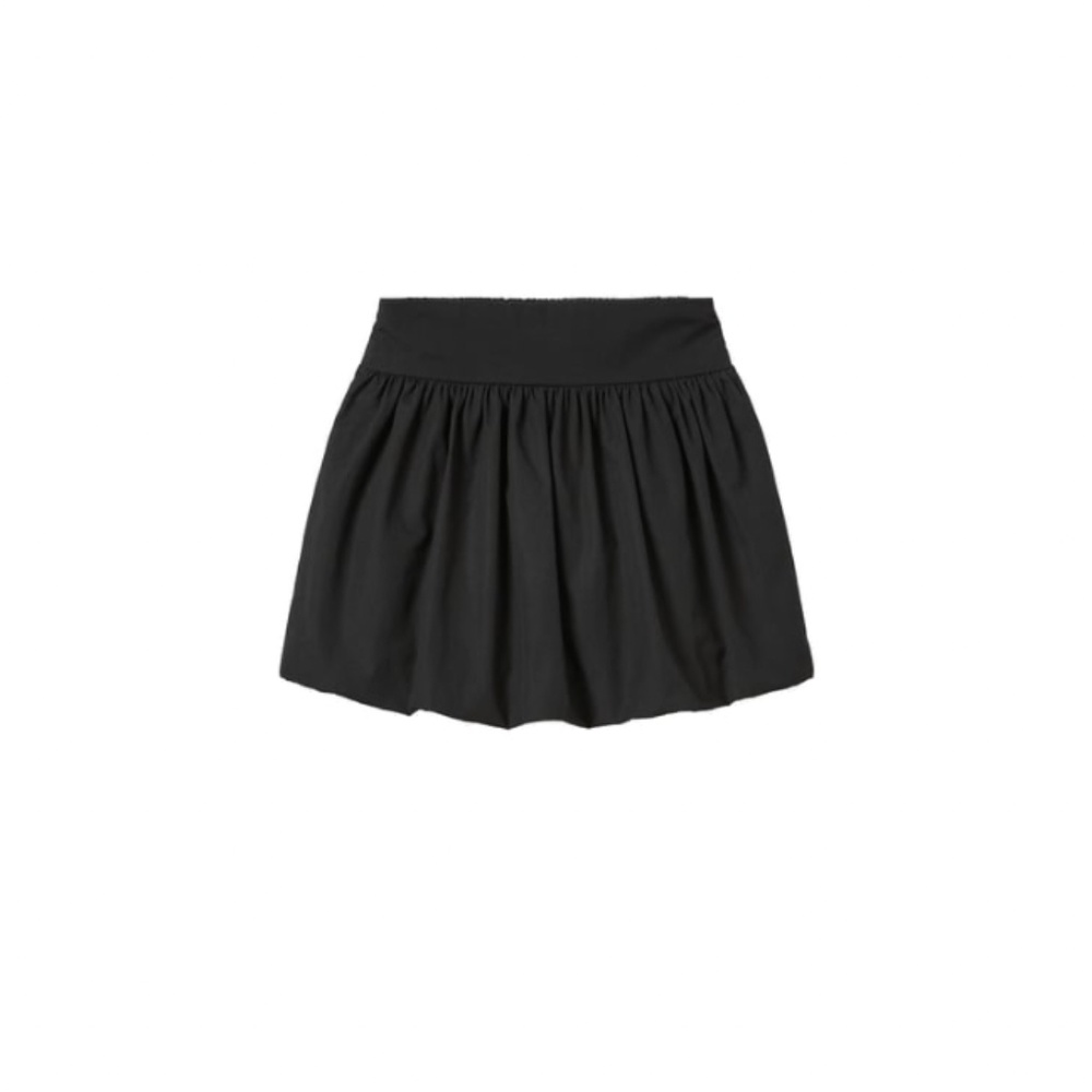 Zara Black Cotton Bubble Skirt